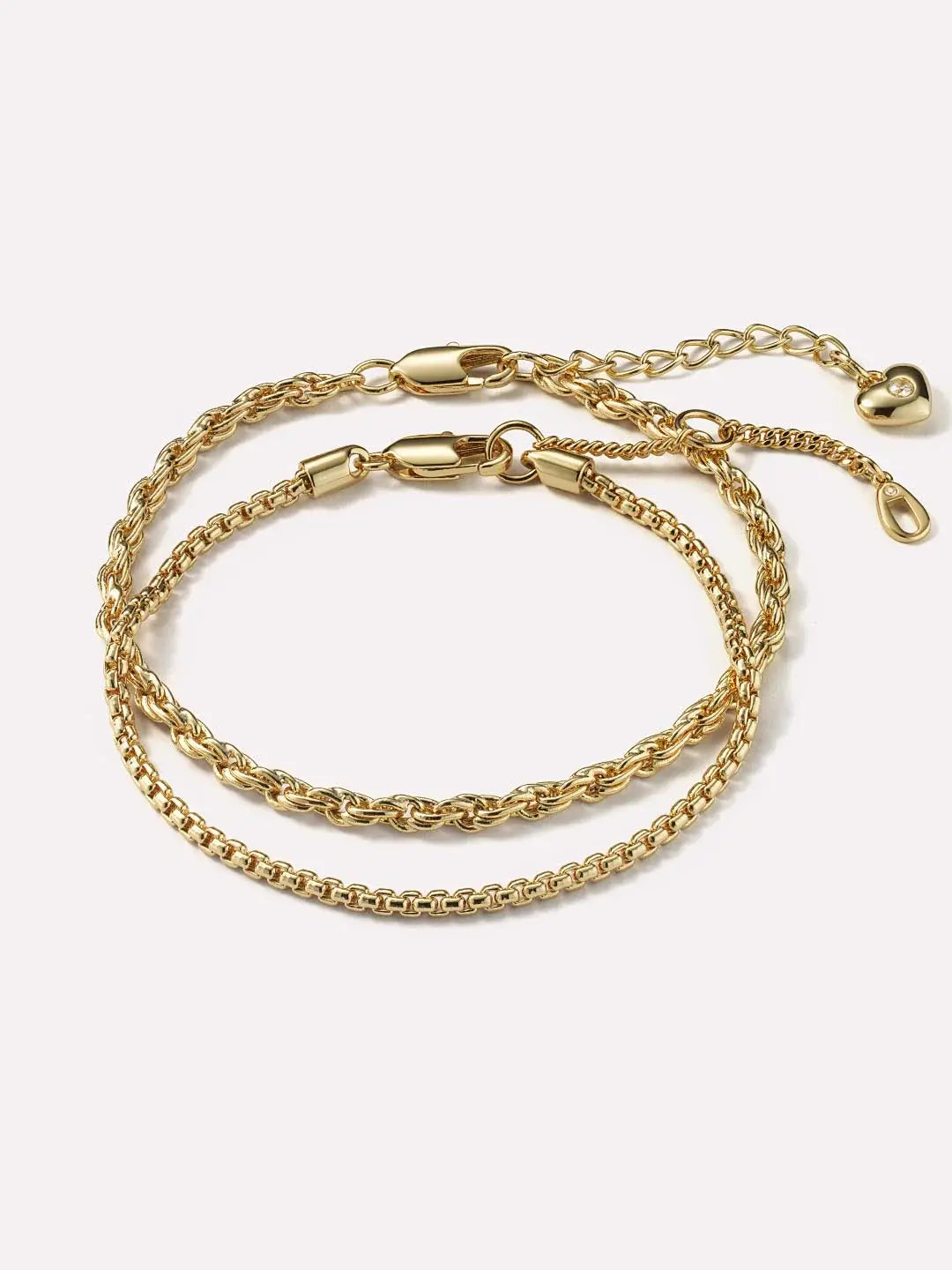 Elegantes Gold-Gliederarmband-Set